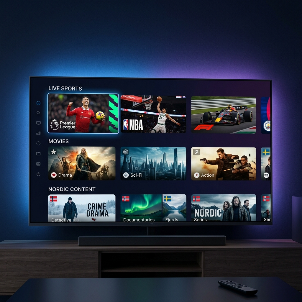 RightIPTV – Paras IPTV-palvelu Suomeen, Smart TV streaming-näkymä