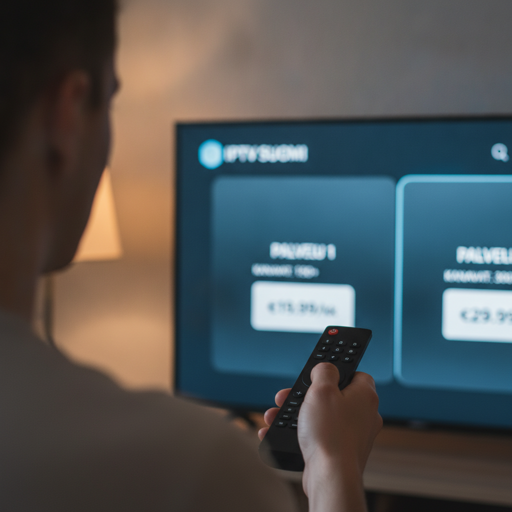 iptv suomi palveluiden vertailunäkymä Android TV -sovelluksessa kahdella vaihtoehdolla vierekkäin