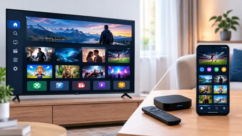 Smart IPTV -sovelluksen ja Android-pohjaisen iptv-sovelluksen vertailu eri laitteilla